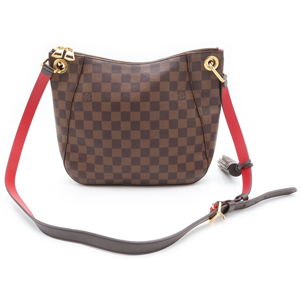 LOUIS VUITTON(ルイヴィトン) ダミエ サウスバンク ショルダーバッグ ブラウン レザー×PVC N42230 ゴールド金具 レディース