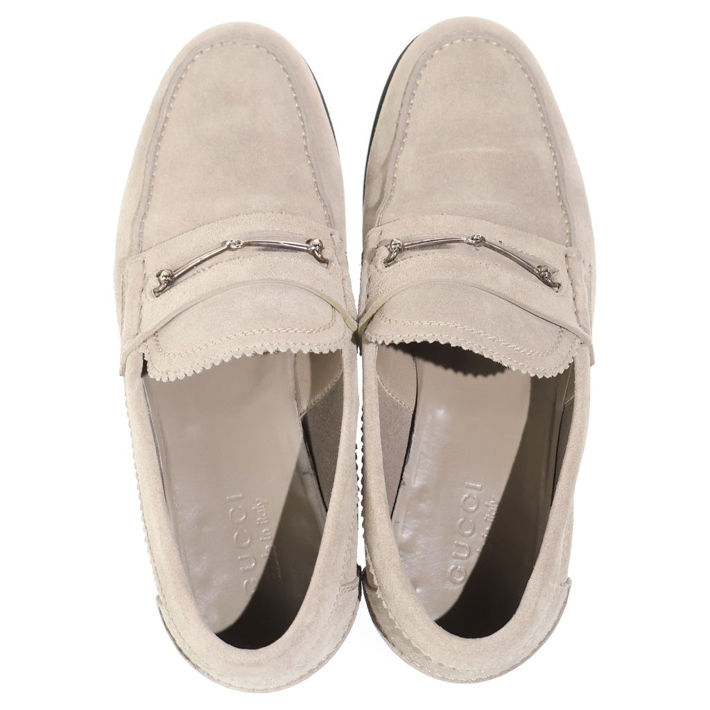 GUCCI(グッチ) ホースビット スエードレザー ローカットシューズ ローファー ベージュ 286771