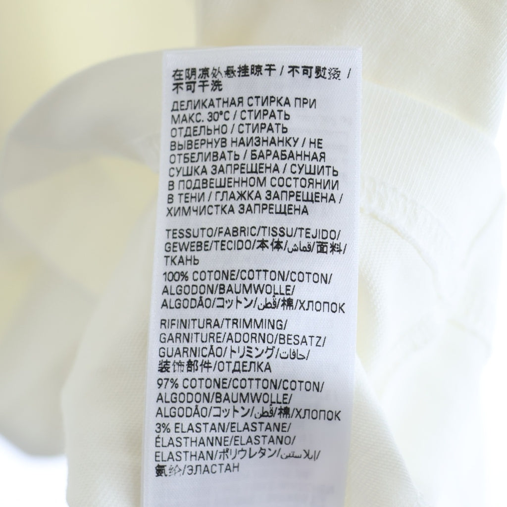 BALENCIAGA(バレンシアガ) カレッジロゴプリント モックネック 半袖Tシャツ カットソー ホワイト 818431