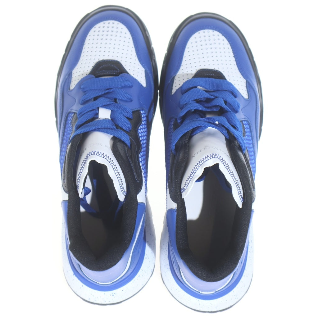 Alexander McQueen(アレキサンダーマックイーン) コートトレーナー ウルトラマリン レザー レースアップ ミッドカットシューズ スニーカー ブルー 705122
