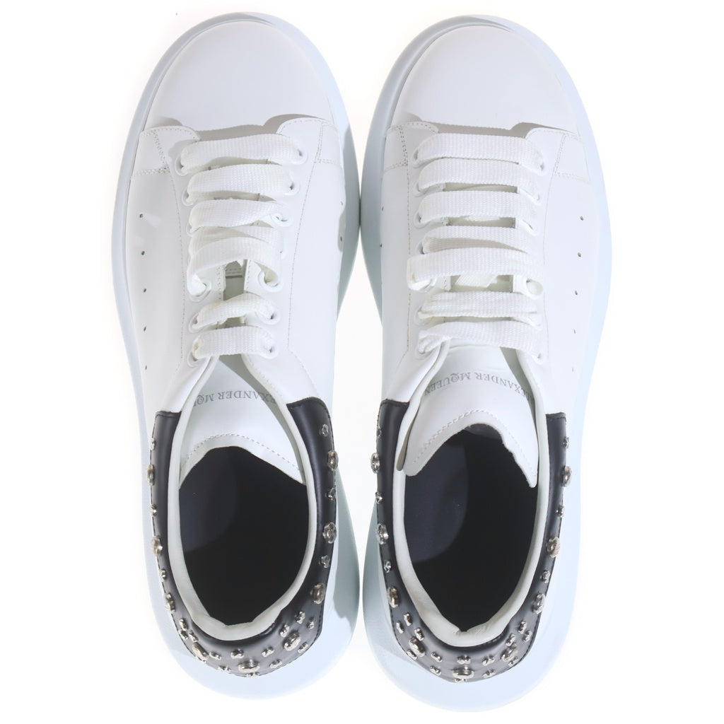 Alexander McQueen(アレキサンダーマックイーン) オーバーサイズ スタッズ プラットフォーム レザー ローカットシューズ スニーカー ホワイト/ブラック 485246
