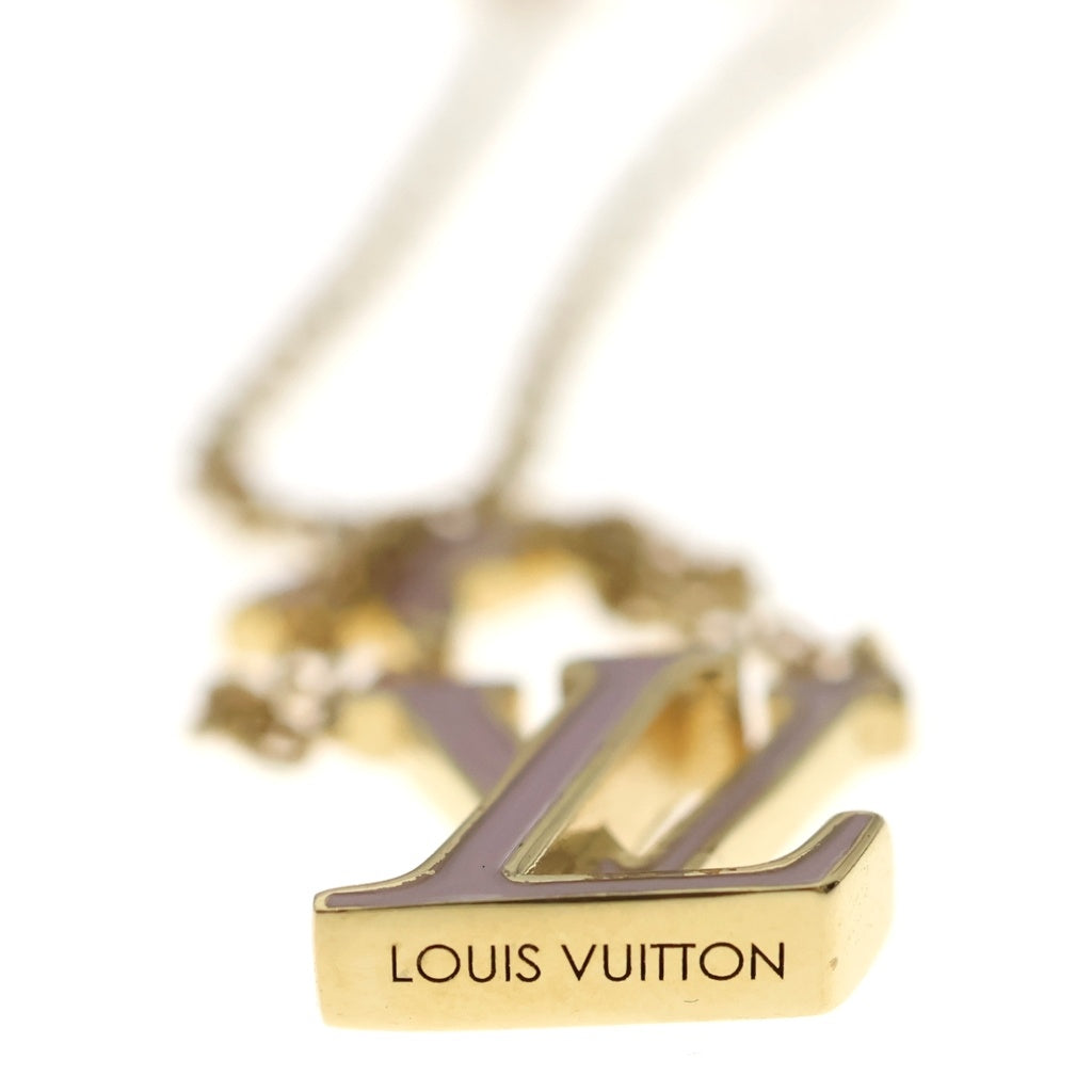 LOUIS VUITTON(ルイヴィトン) LV アイコニック エナメル チェーン ネックレス ピンク M01215 レディース