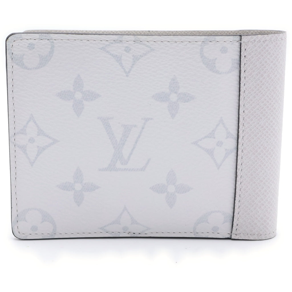 LOUIS VUITTON(ルイヴィトン) ポルトフォイユ ミュルティプル アンタークティカ タイガラマ モノグラム PVC レザー コンパクトウォレット 二つ折り財布 ライトグレー M30896 レディース