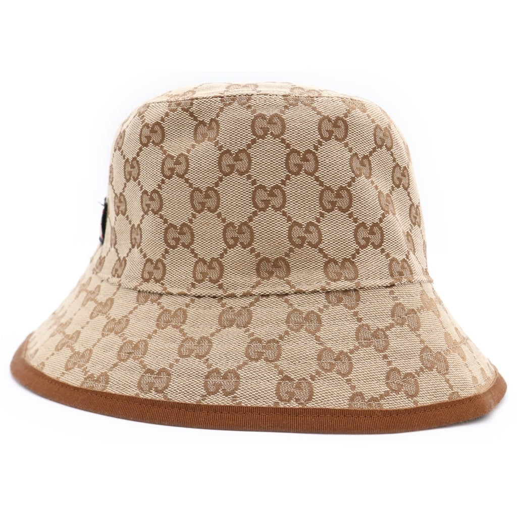 GUCCI(グッチ) GGロゴ リバーシブル バケットハット ベージュ レディース