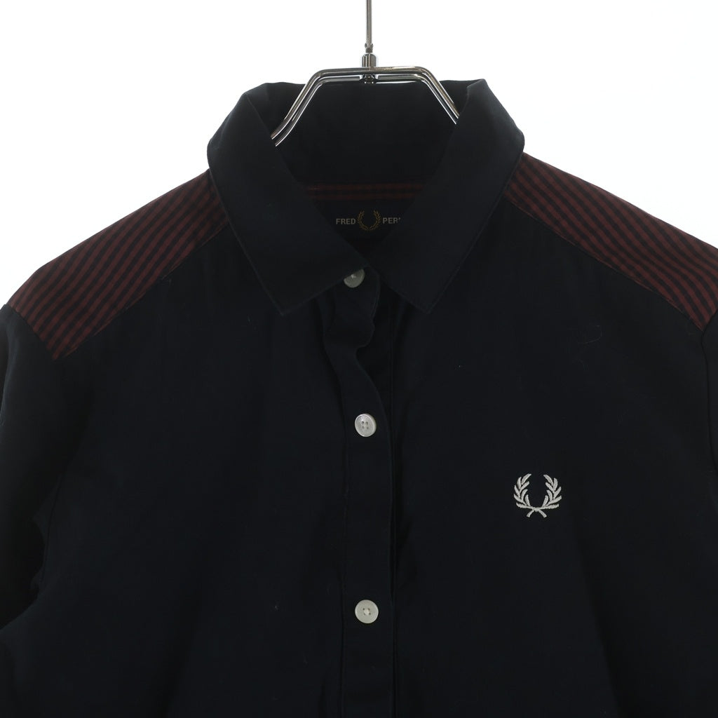 FRED PERRY(フレッドペリー) チェック切り替え長袖シャツワンピース