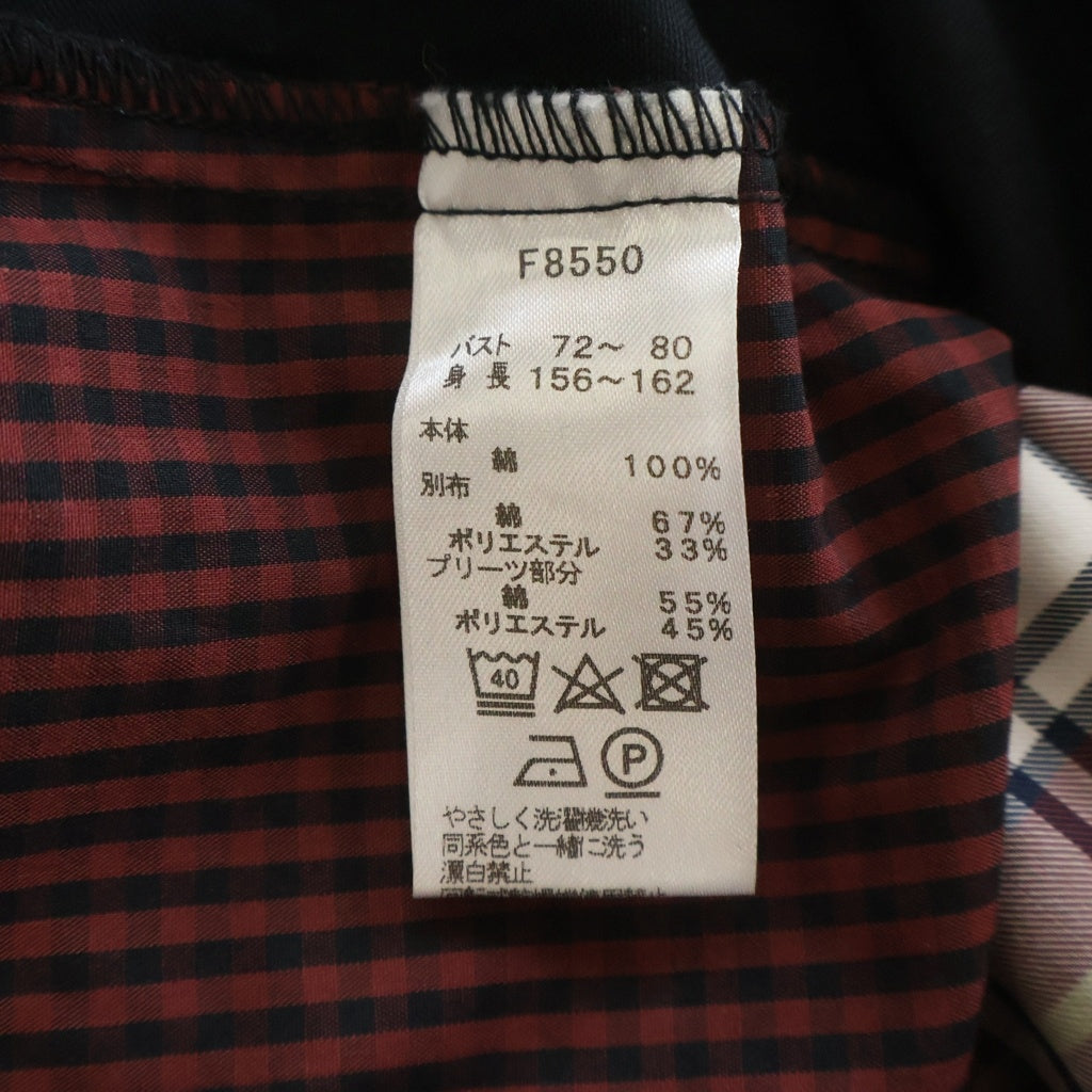 FRED PERRY(フレッドペリー) チェック切り替え長袖シャツワンピース