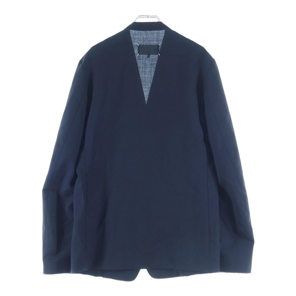 MM6 Maison Margiela(エムエムシックスメゾンマルジェラ) 21SS/ノーカラージャケット 44 ブラック コットン S50BN0370 S44330