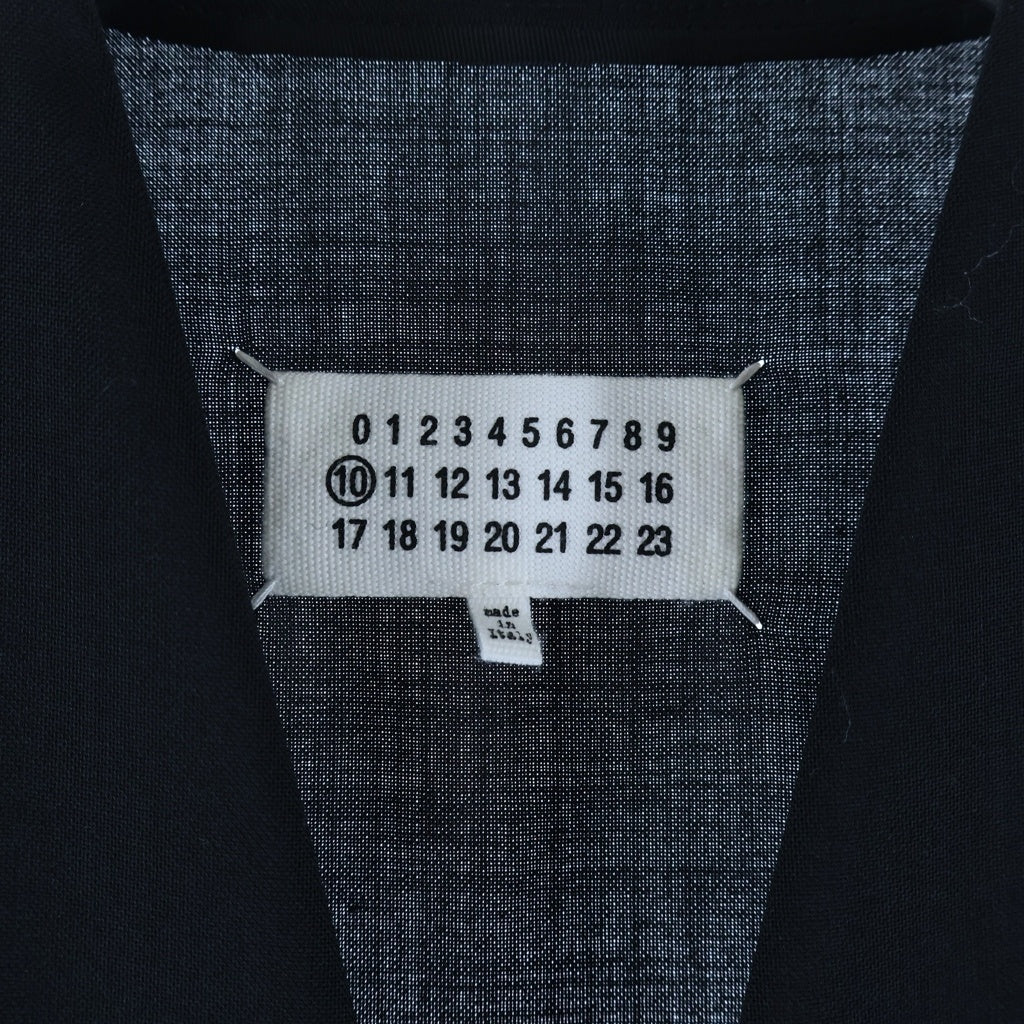 MM6 Maison Margiela(エムエムシックスメゾンマルジェラ) 21SS/ノーカラージャケット 44 ブラック コットン S50BN0370 S44330