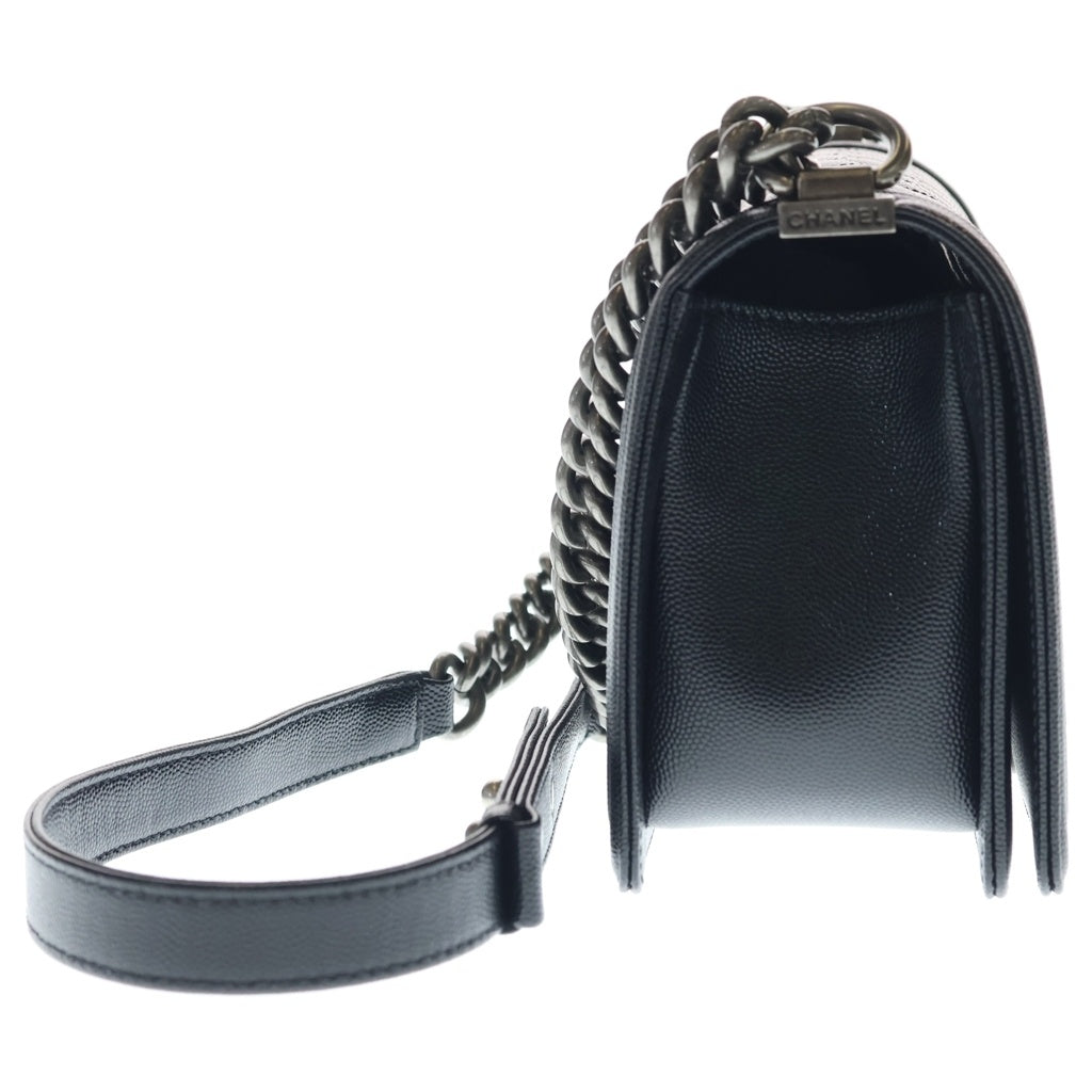 CHANEL(シャネル) ボーイシャネル25 キャビアスキン レザー チェーン