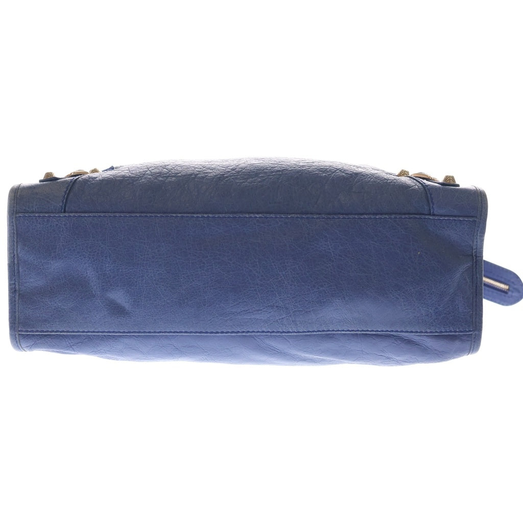 BALENCIAGA(バレンシアガ) ジャイアントシティ 2WAYハンドバッグ ハンドバッグ ショルダーバッグ ブルー レザー 281770 ピンクゴールド金具 レディース