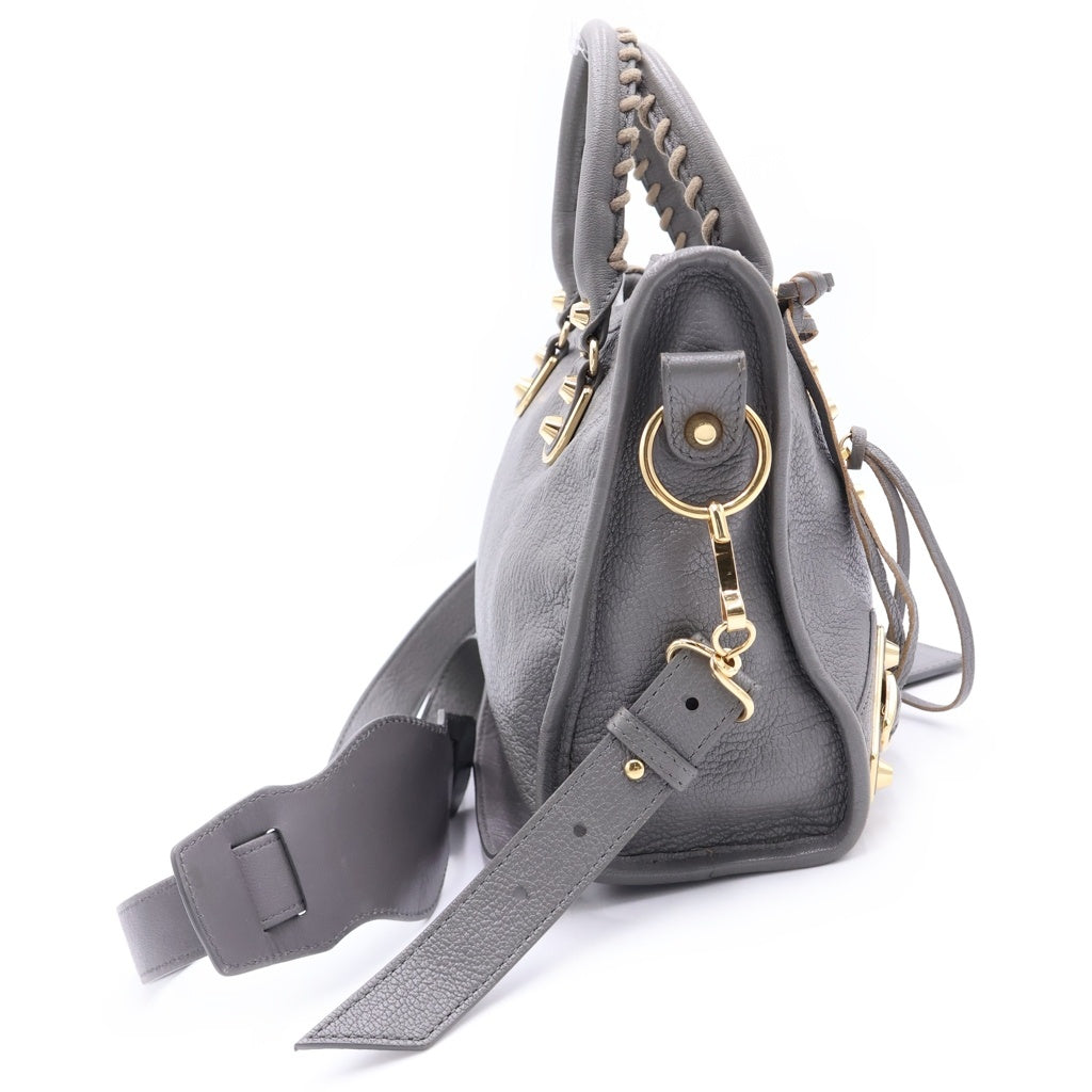 BALENCIAGA(バレンシアガ) クラシック メタリックエッジ シティS ダークグレー 432831 レディース