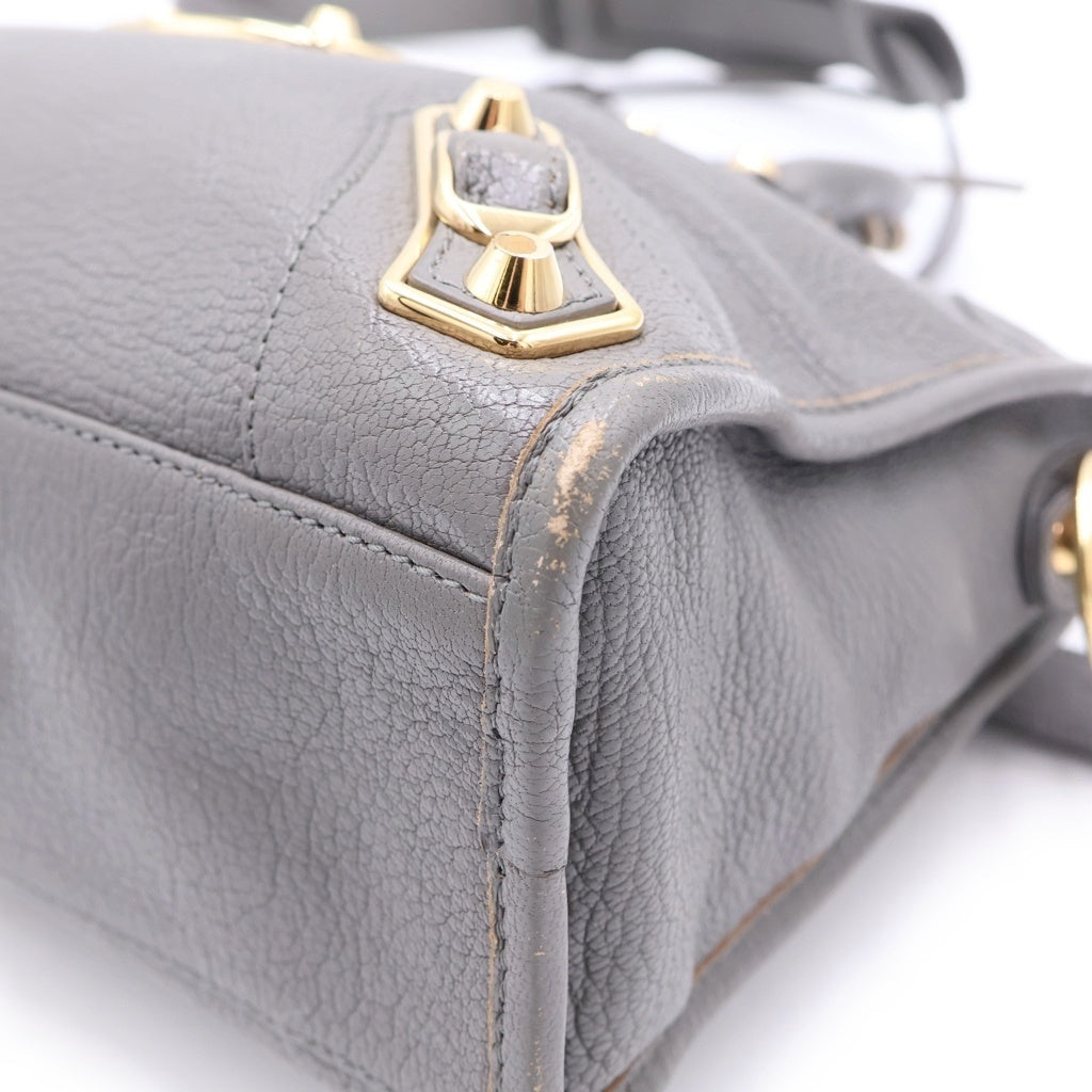 BALENCIAGA(バレンシアガ) クラシック メタリックエッジ シティS ダークグレー 432831 レディース