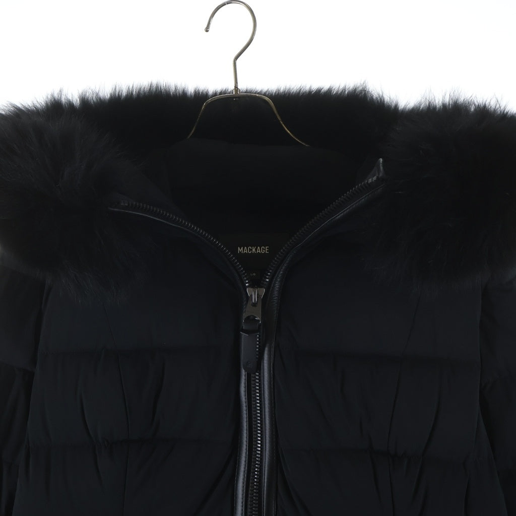 MACKAGE(マッカージュ) CALLA-BX フード ライトダウンコート ブラック L/G レディース