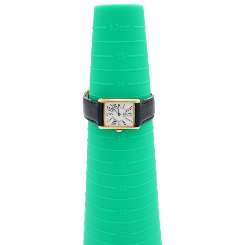 Cartier(カルティエ) マスト タンク LM GP×社外革/QZ クォーツ 電池式 腕時計 590005 アイボリー文字盤