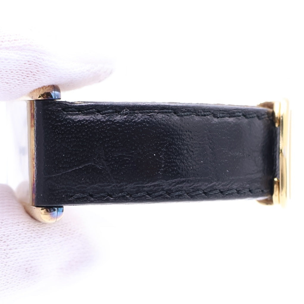 Cartier(カルティエ) マスト タンク LM GP×社外革/QZ クォーツ 電池式 腕時計 590005 アイボリー文字盤