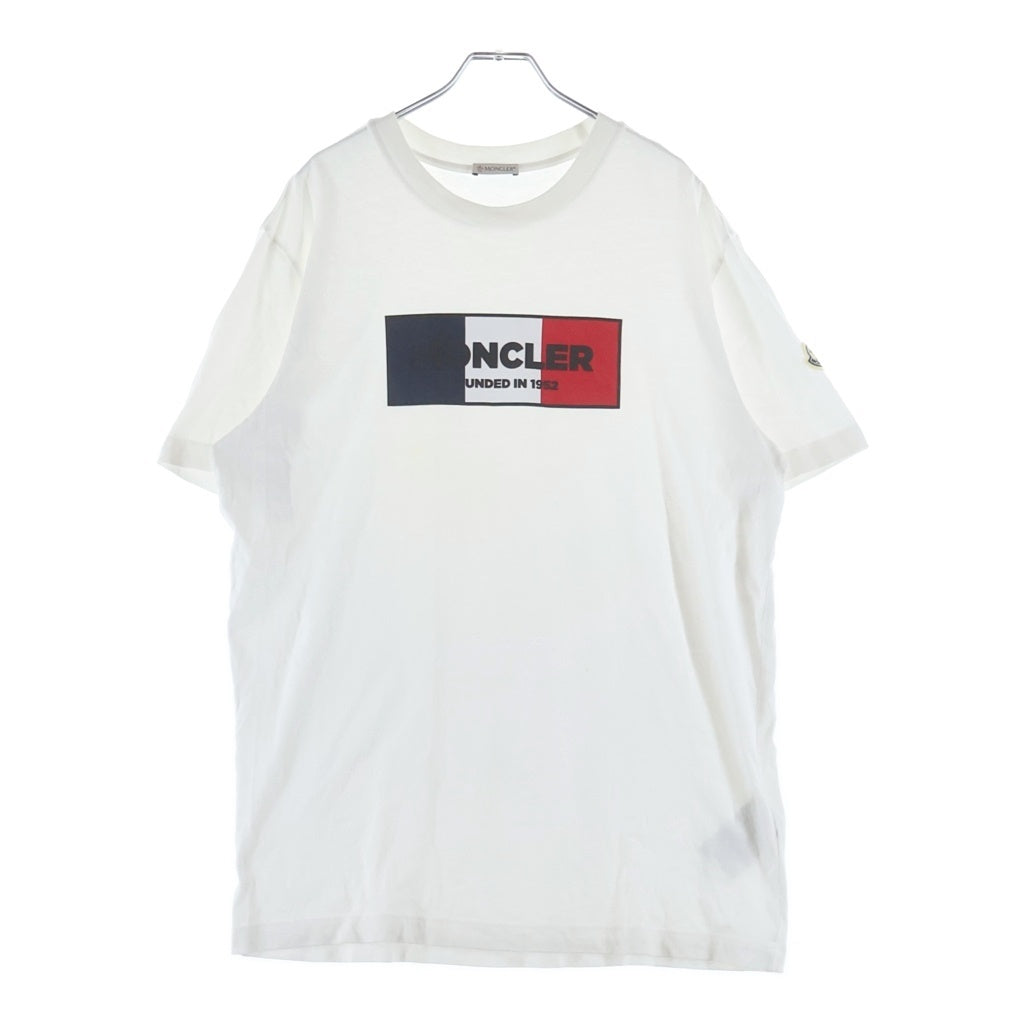 MONCLER(モンクレール) トリコロール フロントロゴTシャツ ホワイト #WL