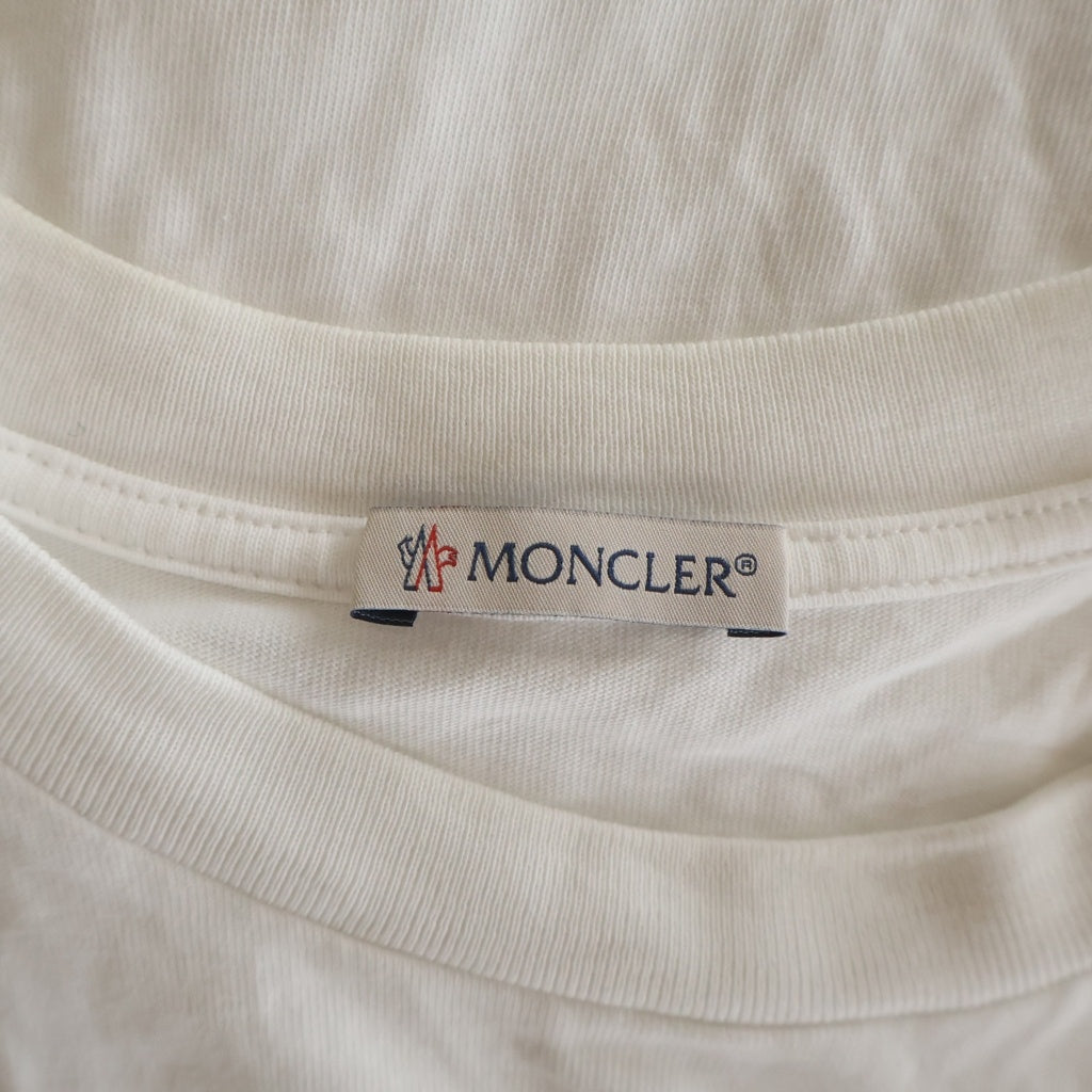 MONCLER(モンクレール) トリコロール フロントロゴTシャツ ホワイト #WL