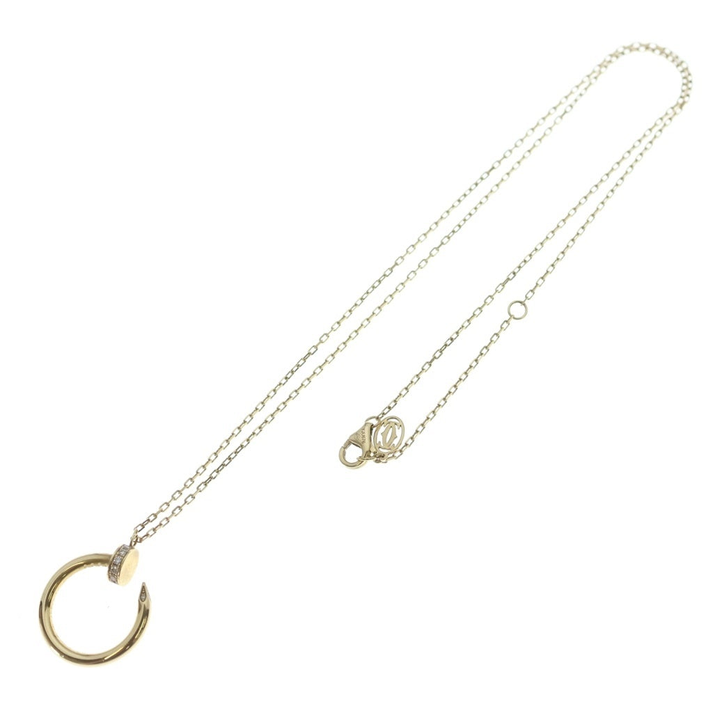 Cartier(カルティエ) ジュストアンクル 1pダイヤ ネックレス ペンダント チェーン ゴールド Ag750/YG 6.2g レディース