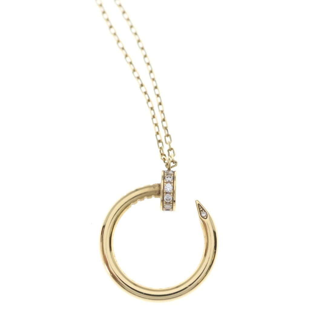 Cartier(カルティエ) ジュストアンクル 1pダイヤ ネックレス ペンダント チェーン ゴールド Ag750/YG 6.2g レディース