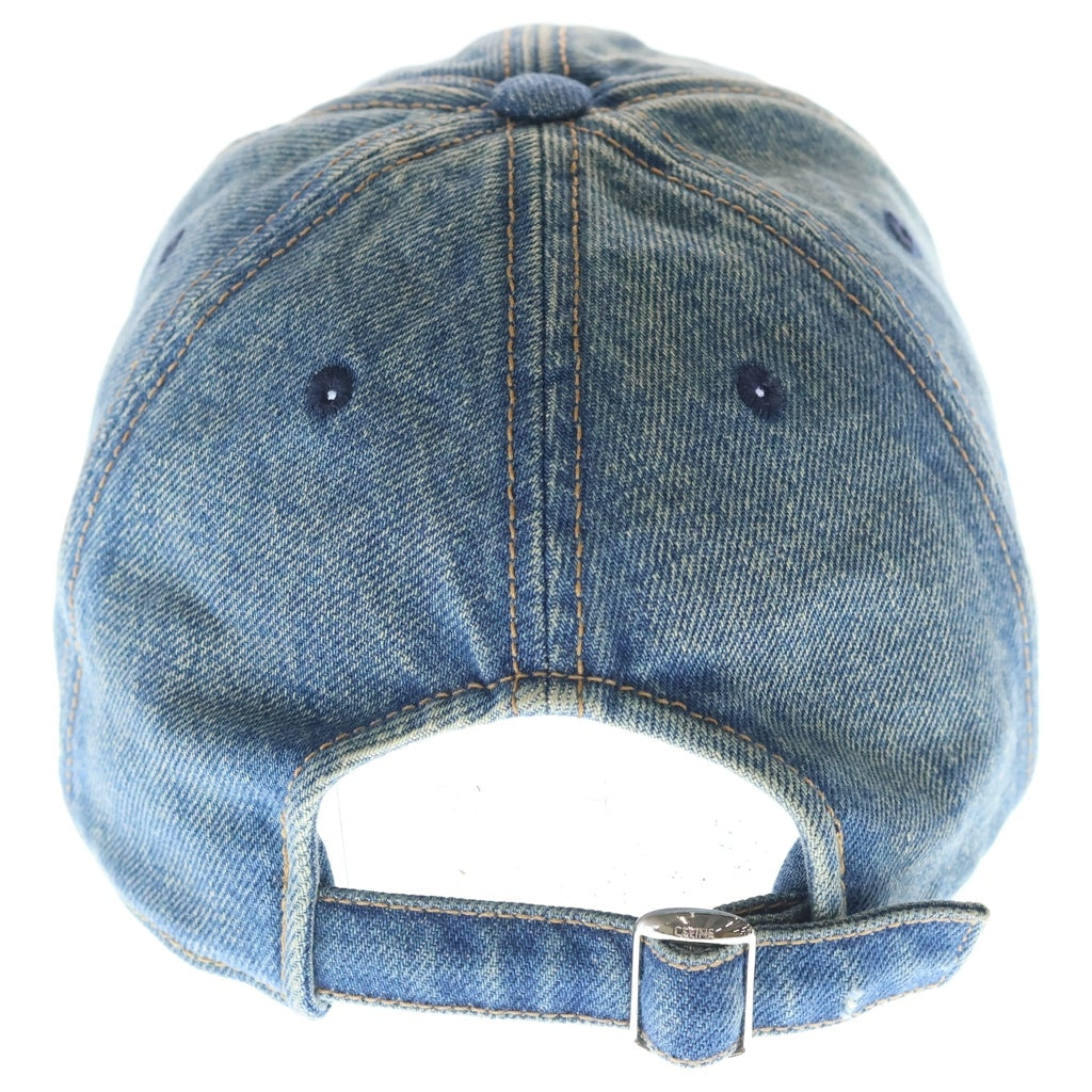 CELINE(セリーヌ) トリオンフ ベースボールキャップ デニム ブルー #XL AA06F930F07UW