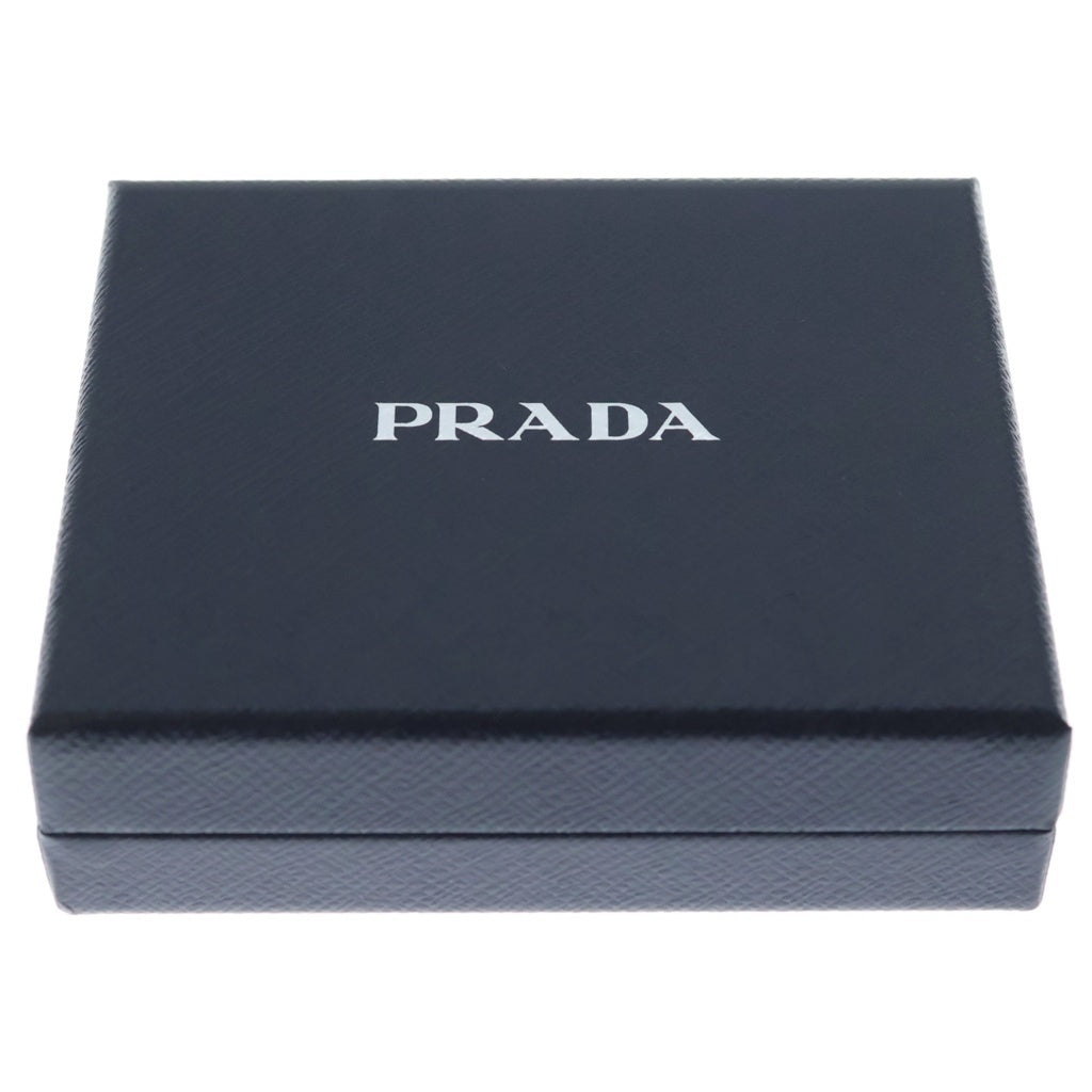 PRADA(プラダ) サフィアーノ 二つ折り財布 コンパクトウォレット カードケース ホワイト レザー 2MO513 シルバー金具 レディース