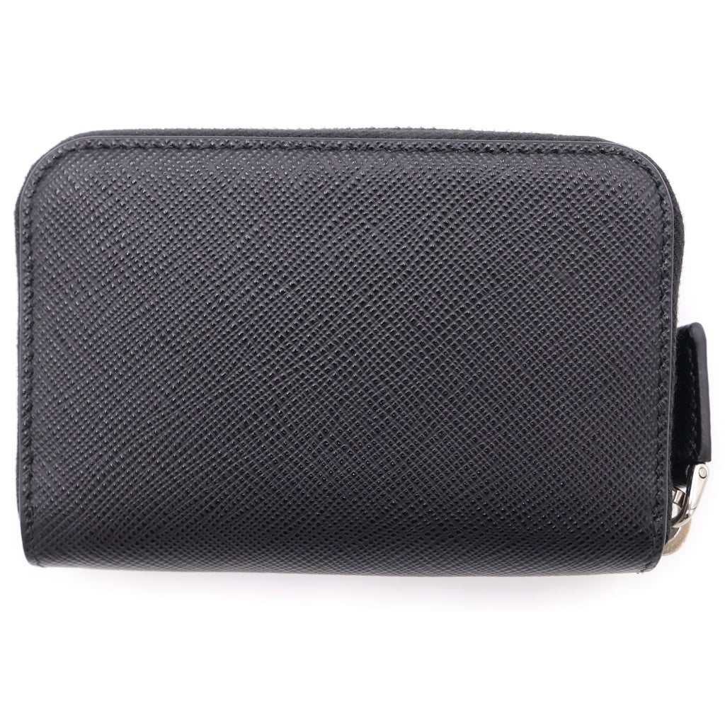 PRADA(プラダ) サフィアーノ コインケース ミニ財布 ブラック レザー 2MM003 シルバー金具