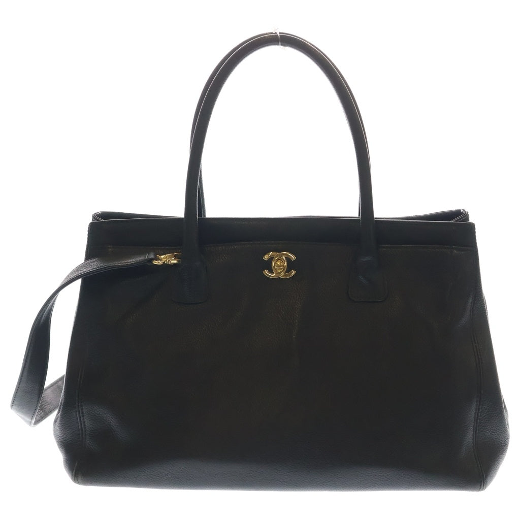 CHANEL(シャネル) エグゼクティブ 2WAYバッグ ハンドバッグ ショルダーバッグ トートバッグ ブラック レザー ゴールド金具 レディース