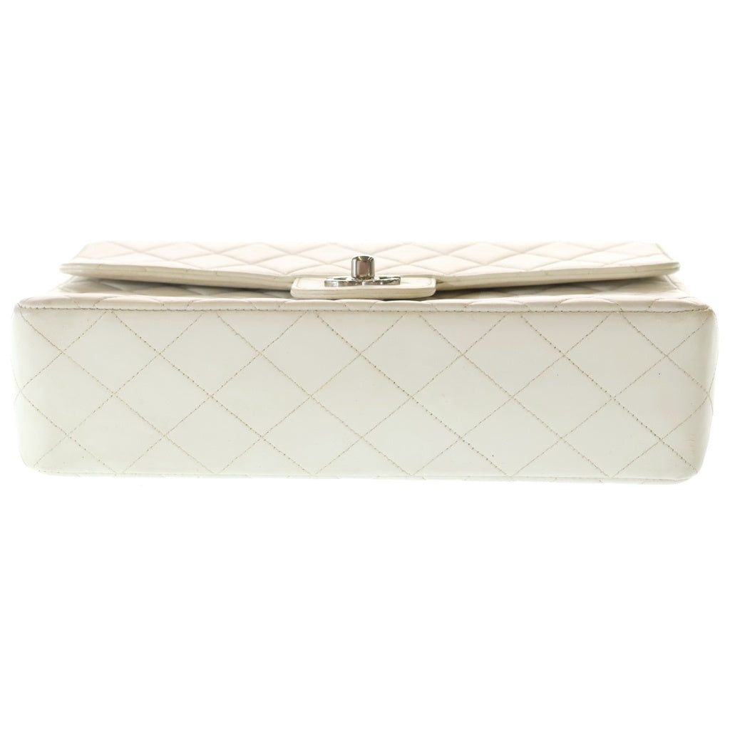 CHANEL(シャネル) シャネル トップハンドル ハンドバッグ ホワイト W26 ラムスキン シルバー金具 レディース