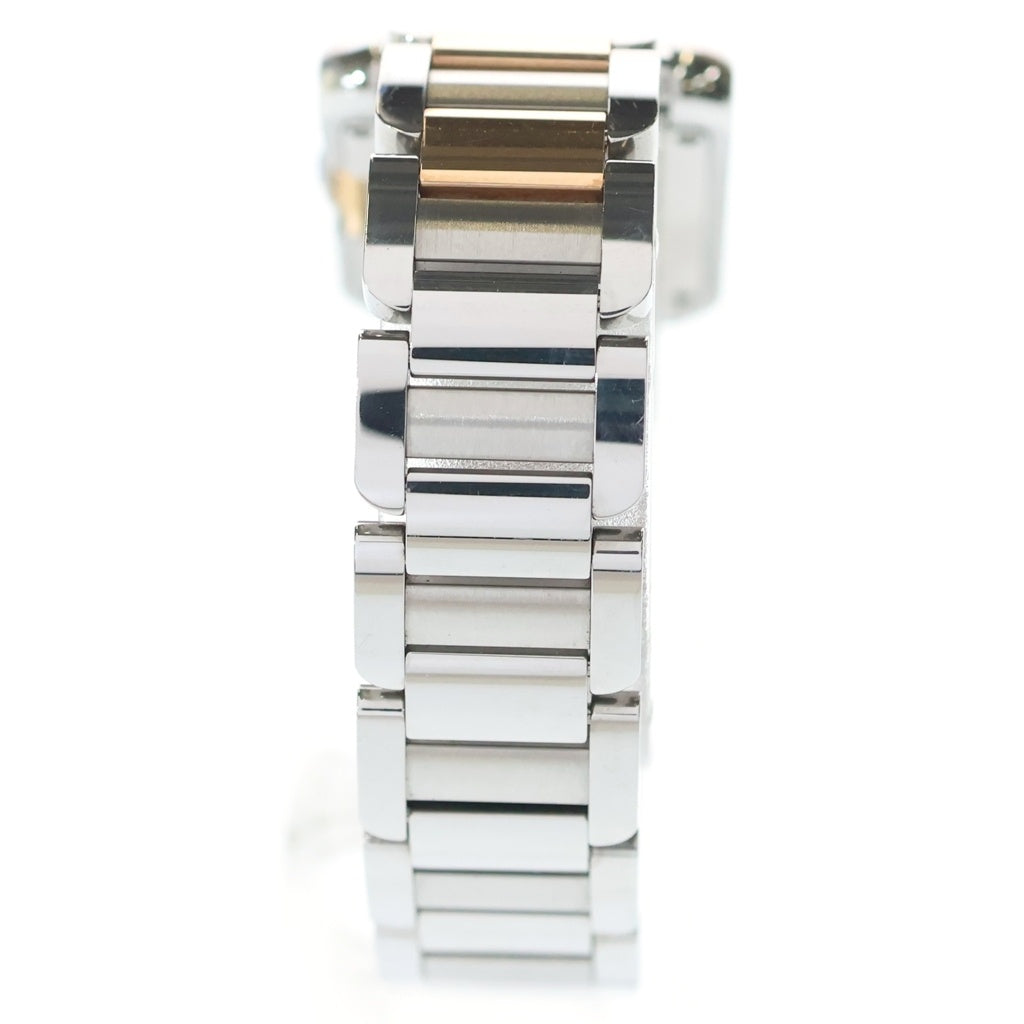 Cartier(カルティエ) タンクアングレーズSM 11PD ダイヤ SS×PG/QZ ステンレス×ピンクゴールド クォーツ クオーツ 腕時計 CRWT100024 シルバー文字盤