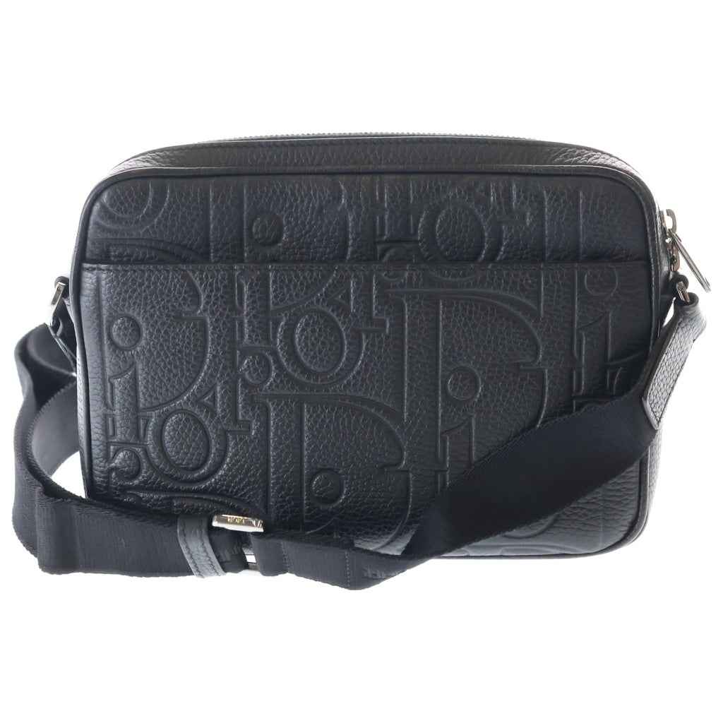 Christian Dior(クリスチャンディオール) Rider 2.0 ライダー ジップ メッセンジャーバッグ ショルダーバッグ グラビティ レザー & グレインドカーフスキン ブラック レディース