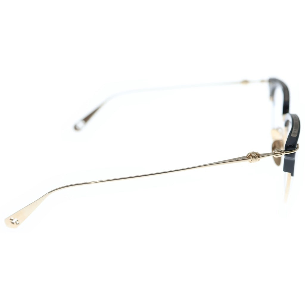 CHROME HEARTS(クロムハーツ) SLUNTRADICTION ハーフリム 眼鏡 メガネ アイウェア ブラック/ゴールド