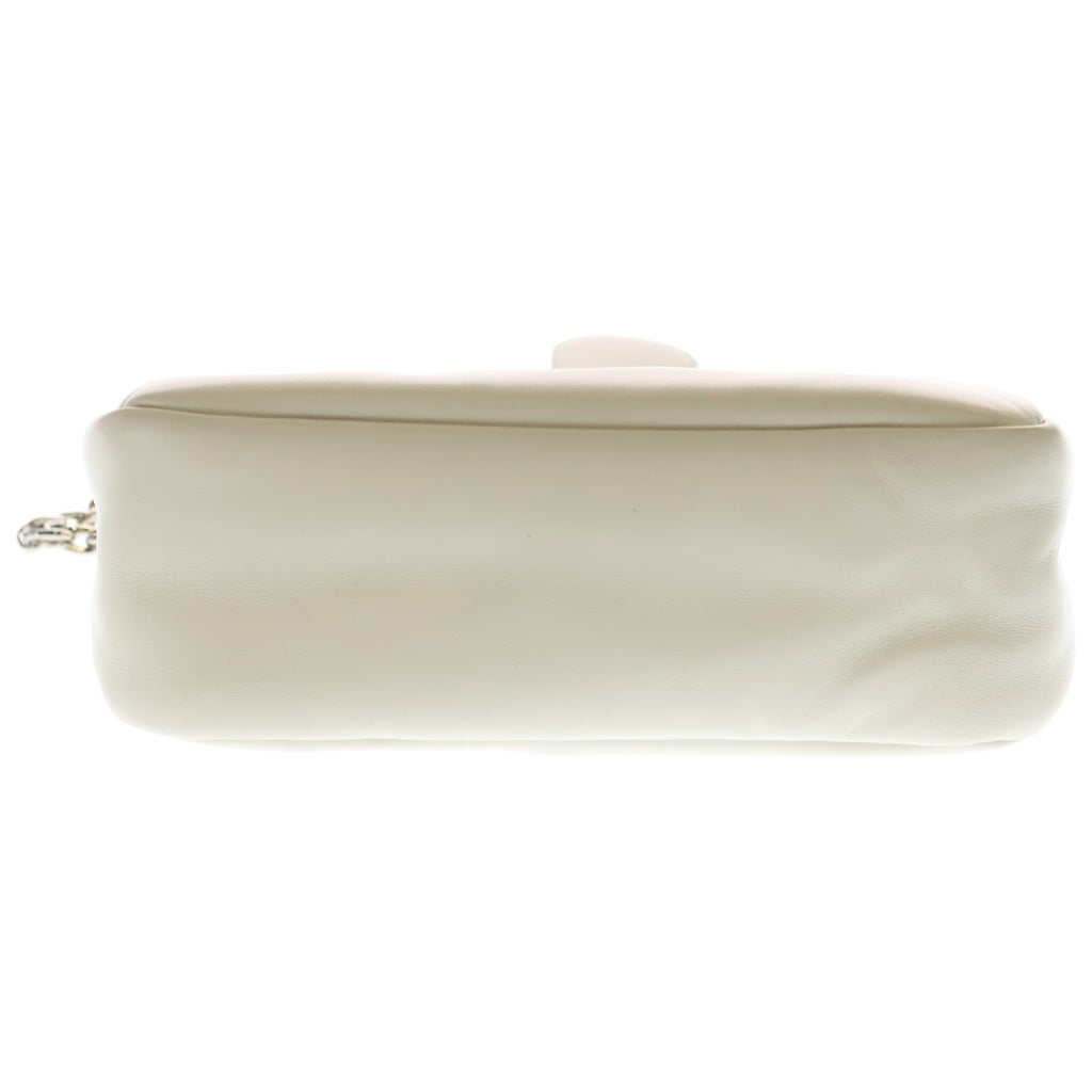 PRADA(プラダ) Re-Edition 2005 ショルダーバッグ ホワイト レザー 1BH204 シルバー金具 レディース