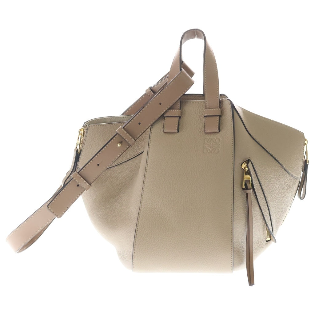 LOEWE(ロエベ) ハンモック スモール ショルダーバッグ ベージュ ブラウン レザー ゴールド金具 レディース