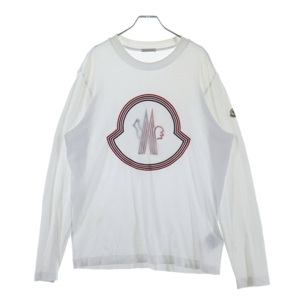 MONCLER(モンクレール) T-SHIRT MANICA LUNGA ロゴ ロングTシャツ ホワイト H10918D00005