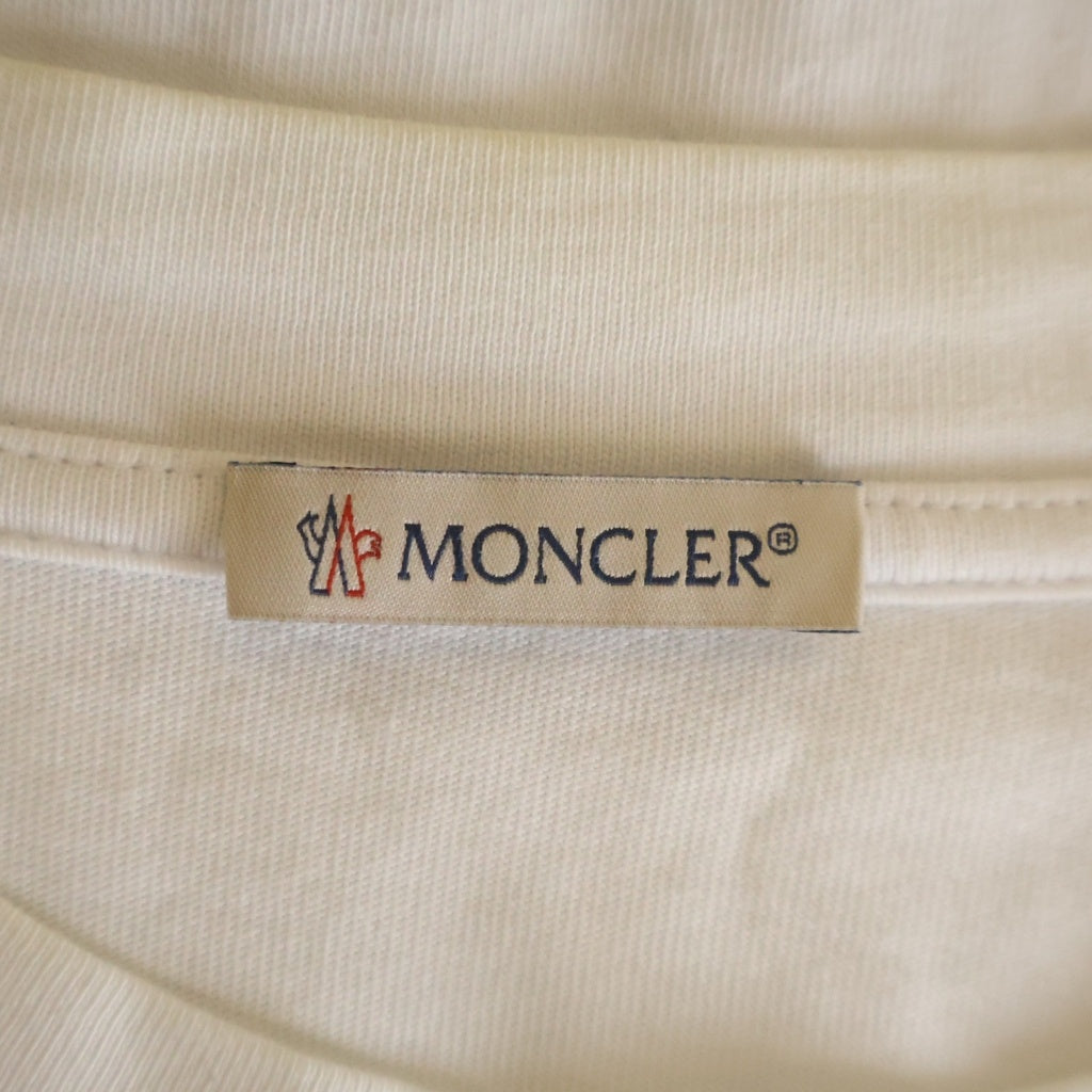 MONCLER(モンクレール) T-SHIRT MANICA LUNGA ロゴ ロングTシャツ ホワイト H10918D00005