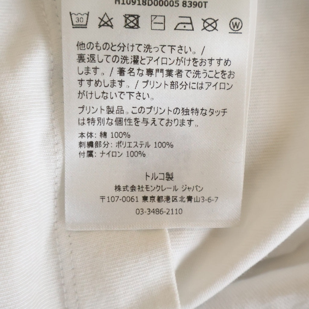 MONCLER(モンクレール) T-SHIRT MANICA LUNGA ロゴ ロングTシャツ ホワイト H10918D00005