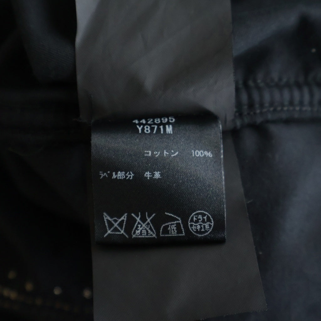 SAINT LAURENT PARIS(サンローランパリ) スタッズ ジャケット ブラック スエード #XS