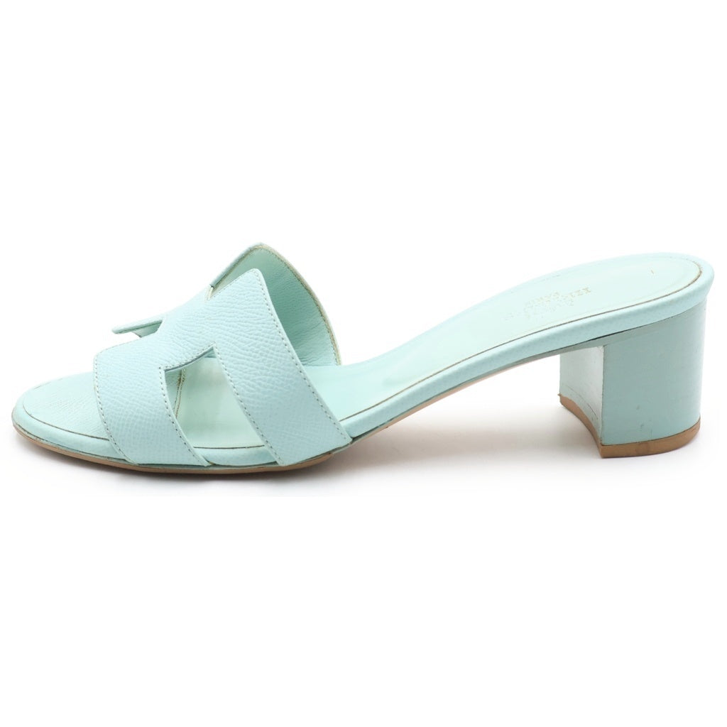 HERMES(エルメス) オアジス ヒールサンダル ライトブルー #37 レディース