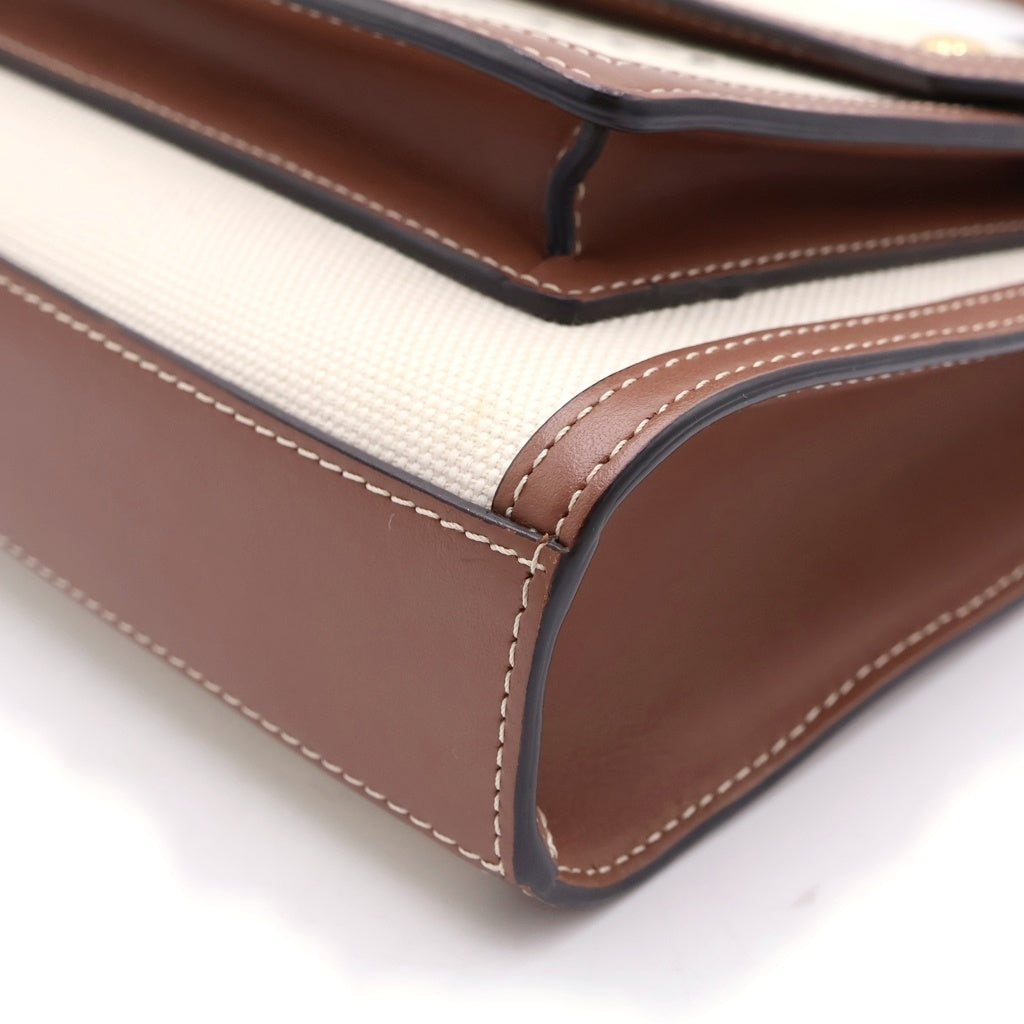 BURBERRY(バーバリー) ミニツートン ミニツートン 2wayバッグ キャンバス/レザー ショルダーバッグ ハンドバッグ ベージュ/ブラウン 8031746 レディース