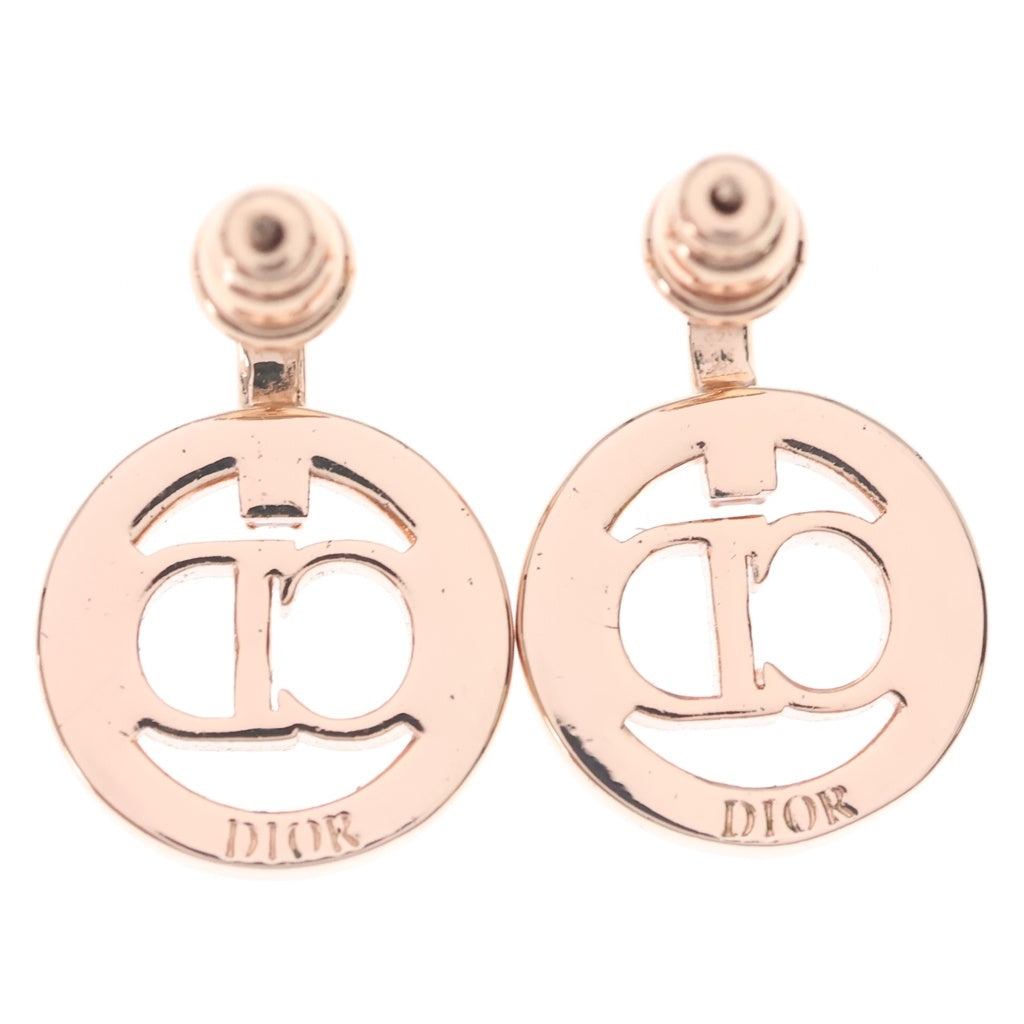 Christian Dior(クリスチャンディオール) PetitCD ラインストーン ピアス ピンクゴールド レディース