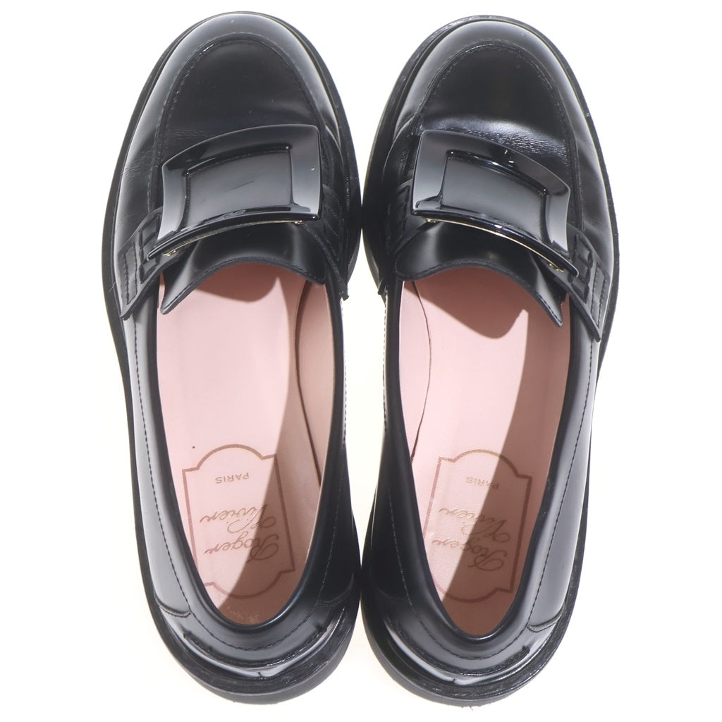 Roger Vivier(ロジェヴィヴィエ) メタルバックル ローファー レザー ブラック レディース
