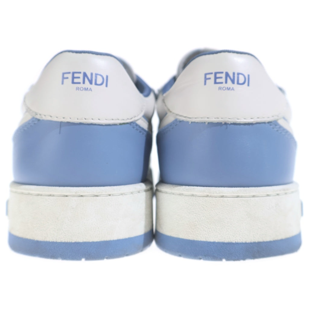FENDI(フェンディ) ロゴローカットスニーカー ホワイト×ブルー #6 レディース