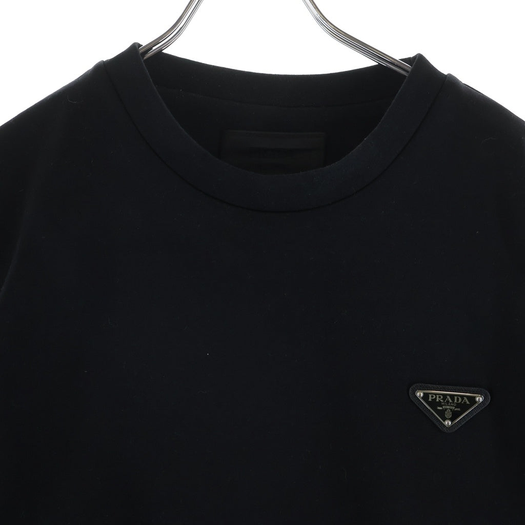 PRADA(プラダ) 25AW トライアングルロゴプレート テクニカルコットン スウェット トレーナー ブラック UJL90B 11OQ UJL90B 11OQ