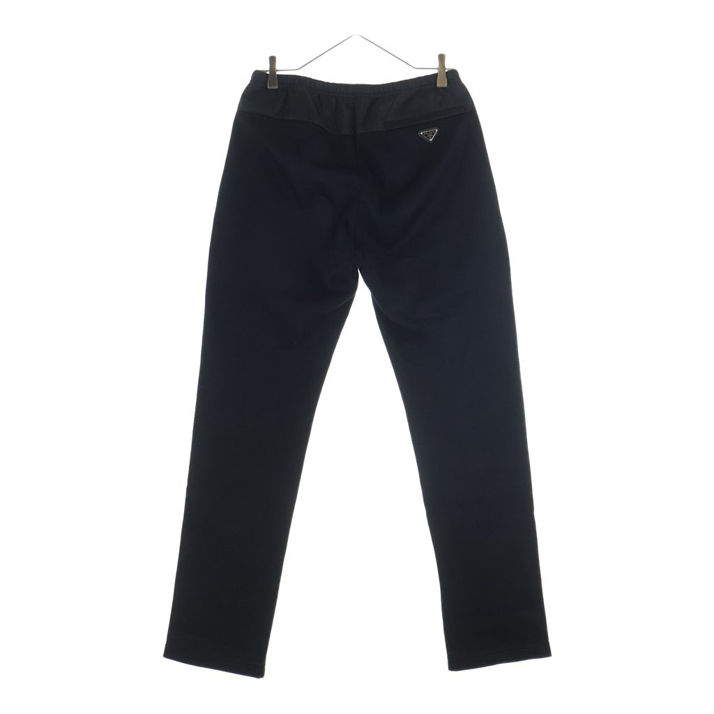 PRADA(プラダ) トライアングルロゴプレート リナイロン ポケット カーゴ コットン スウェットパンツ ブラック UJP290 S000 11JE