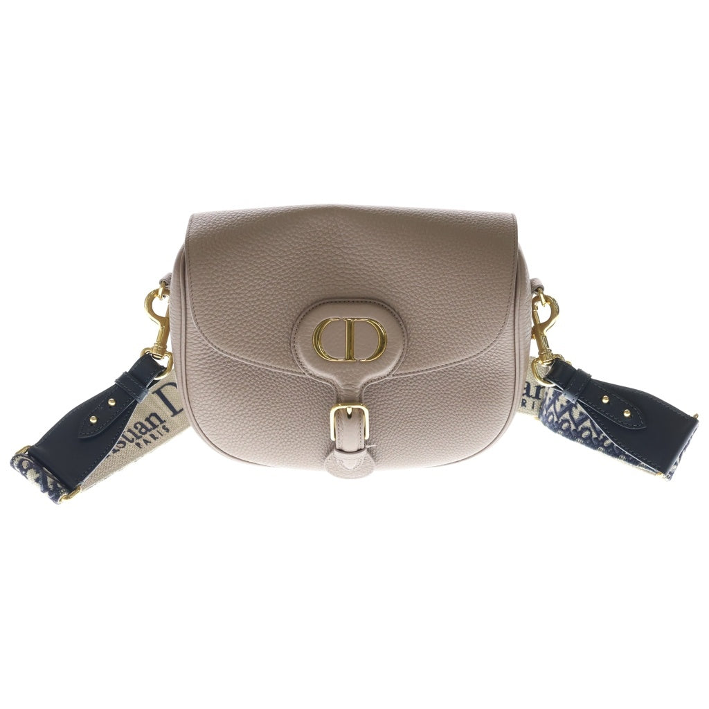 Christian Dior(クリスチャンディオール) ボビー ラージ ショルダーバッグ ベージュ レザー ゴールド金具 レディース