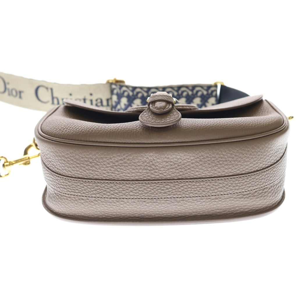 Christian Dior(クリスチャンディオール) ボビー ラージ ショルダーバッグ ベージュ レザー ゴールド金具 レディース