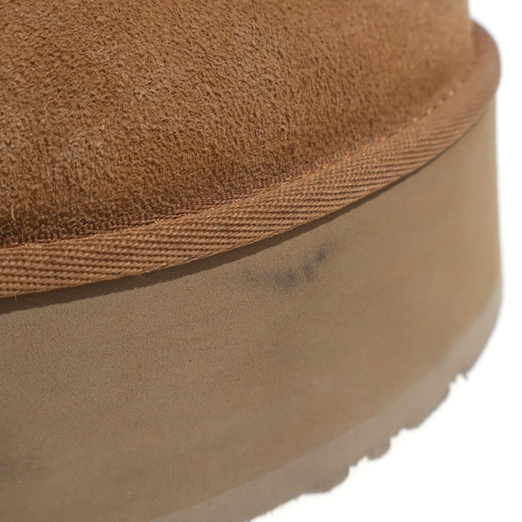 UGG(アグ) ファー ロゴ スリングバック 厚底 サンダル シューズ ブラウン レディース