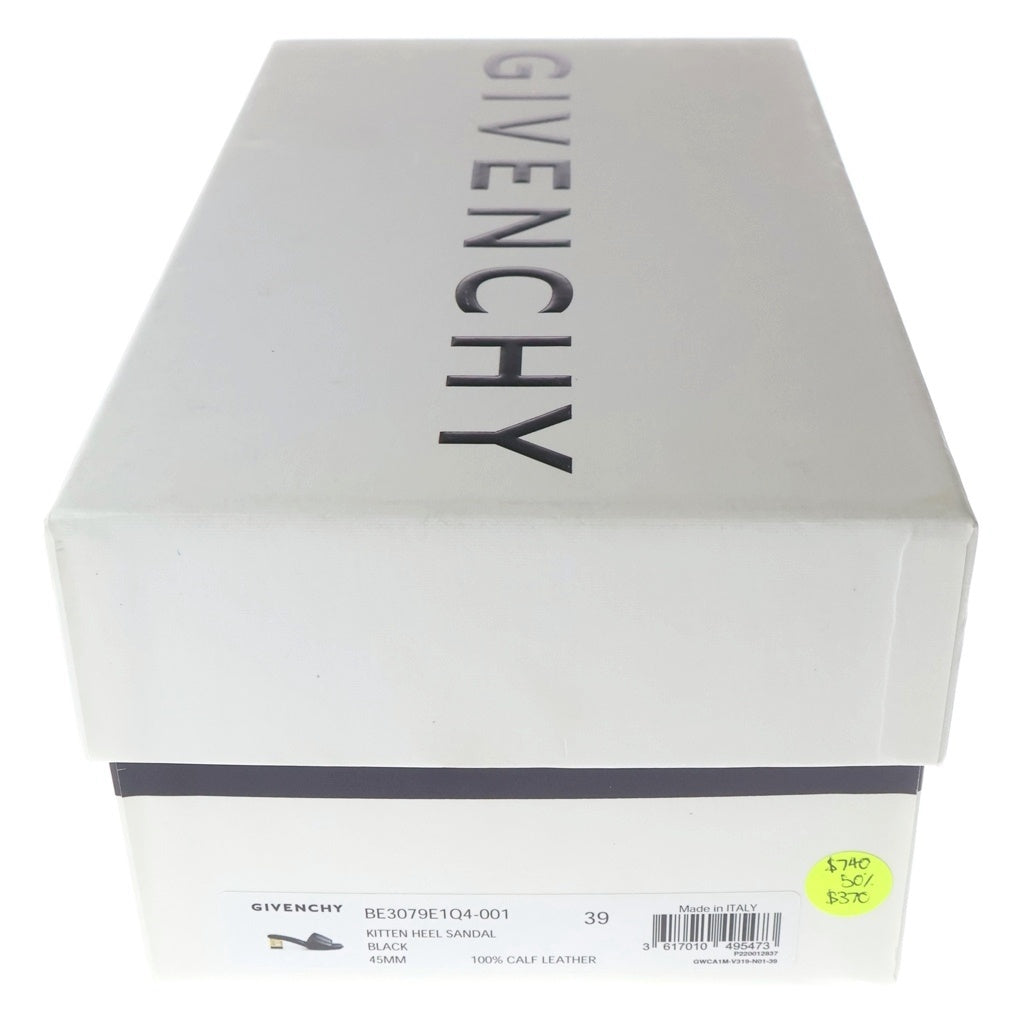 GIVENCHY(ジバンシィ) Gロゴヒール レザー サンダル シューズ ブラック レディース