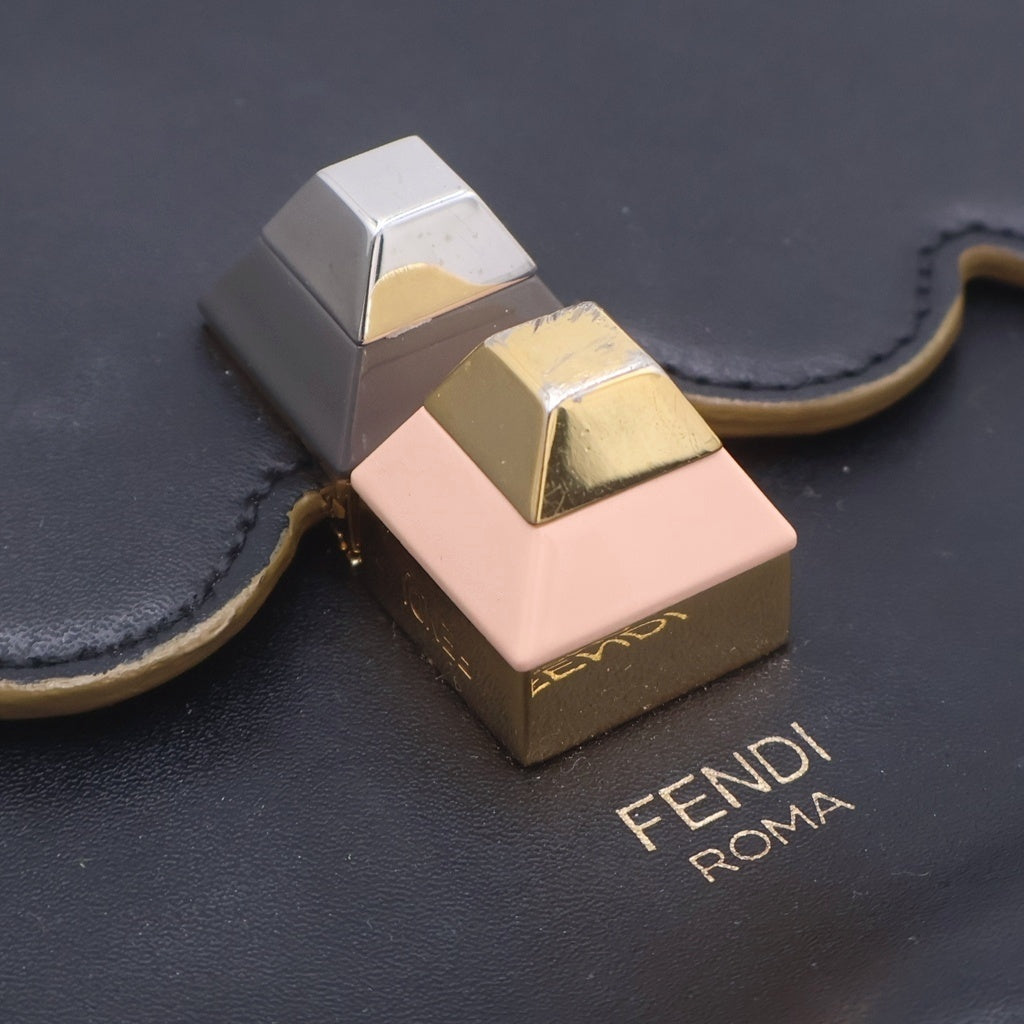 FENDI(フェンディ) キャナイ チェーンショルダーバッグ ハンドバッグ ブラック レザー 8M0381 レディース