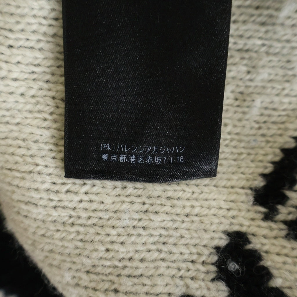 BALENCIAGA(バレンシアガ) オールオーバーロゴ ジャガード ウール 長袖ニット セーター ブラック 534418 レディース